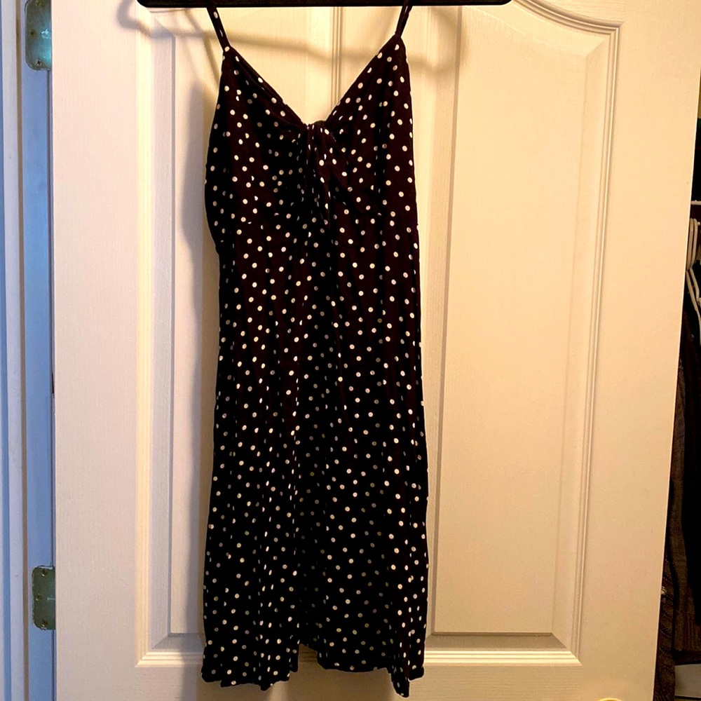 Black and white polka dot dress